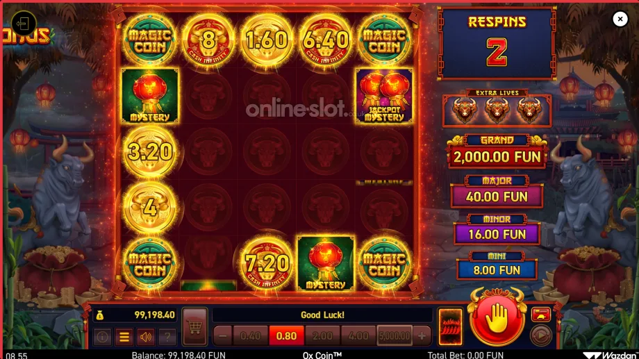 ox coin slot respins