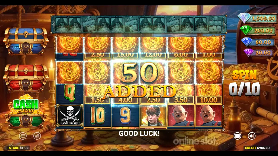 the goonies quest for treasure 3 slot free spins