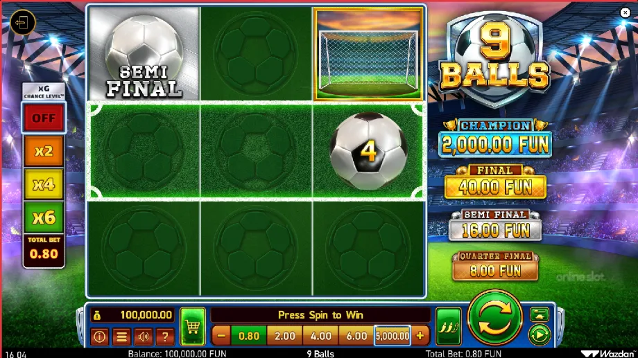 9 balls slot base game