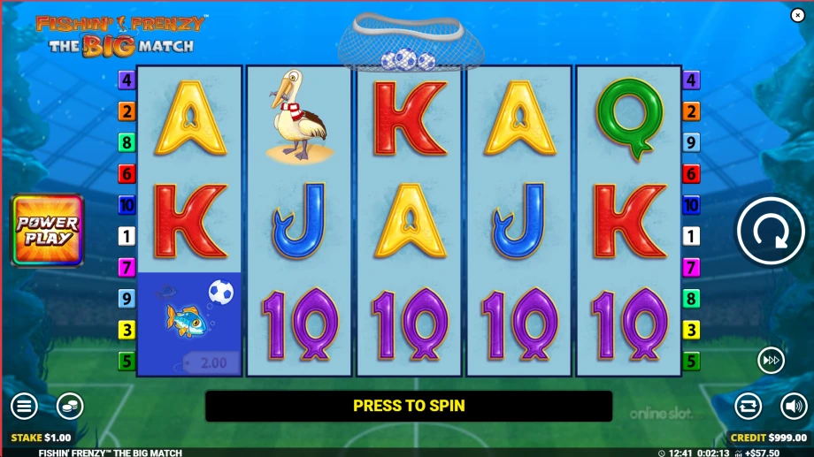 fishin frenzy the big match slot base game