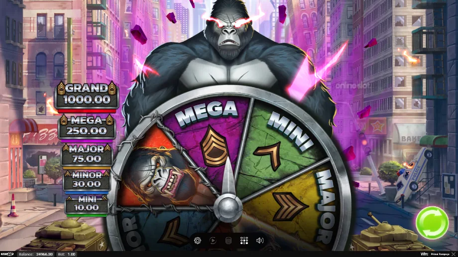primal rampage slot wheel