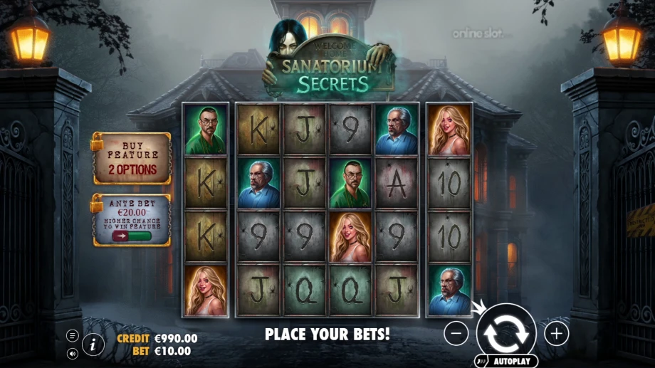 sanatorium secrets slot base game