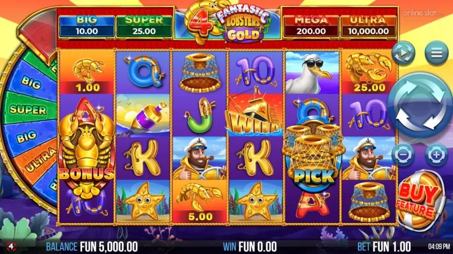 4 fantastic lobsters gold slot base game