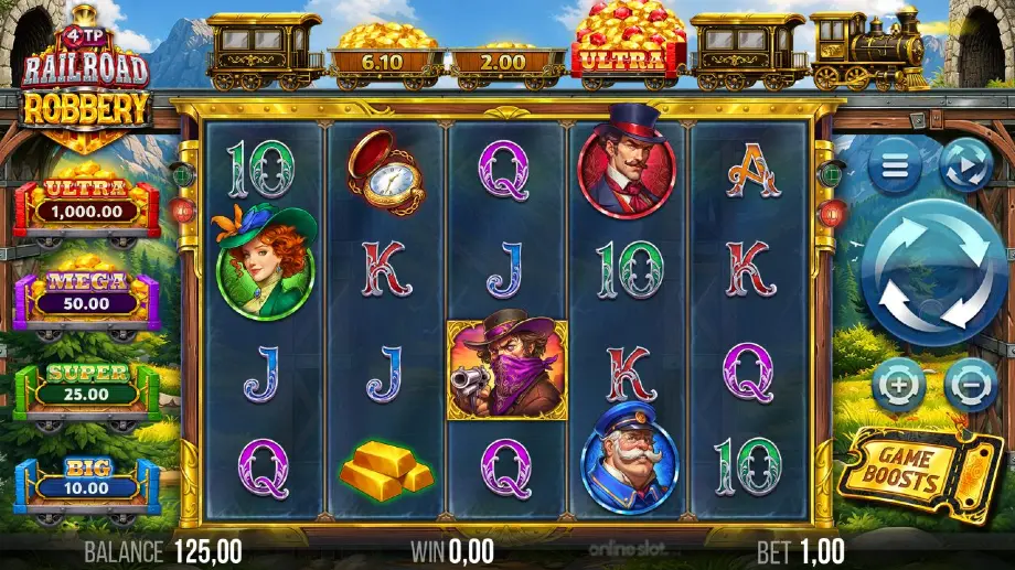 4tp railroad robbery slot base game