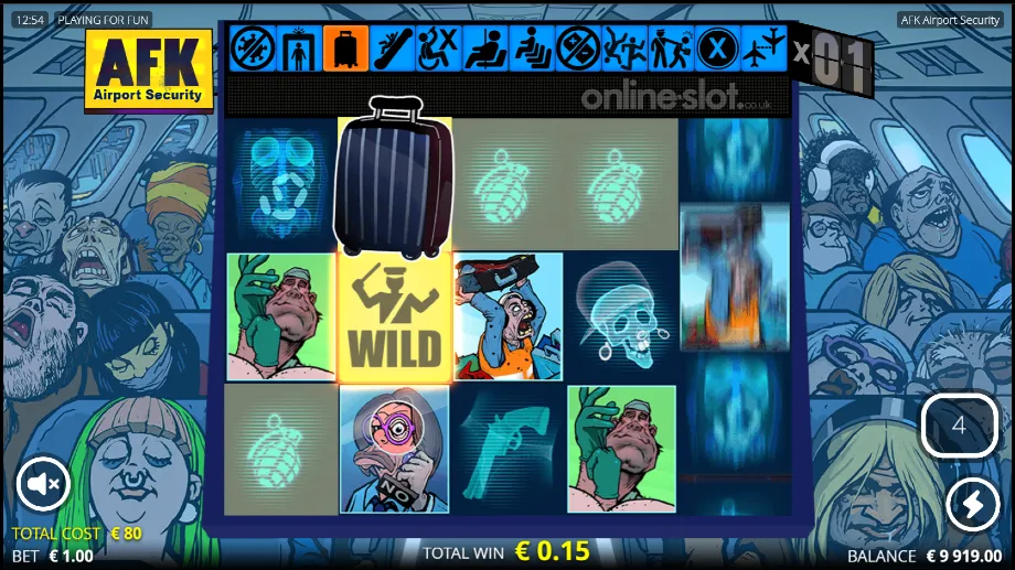 afk airport security slot economy class spins
