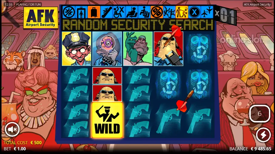 afk airport security slot first class spins