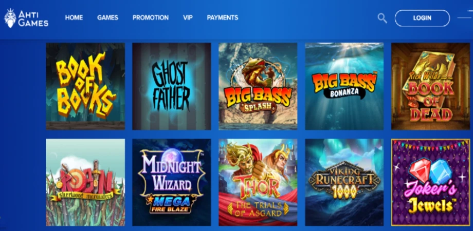 ahti games casino site