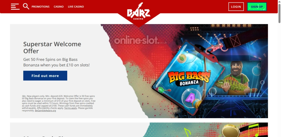 barz casino welcome offer