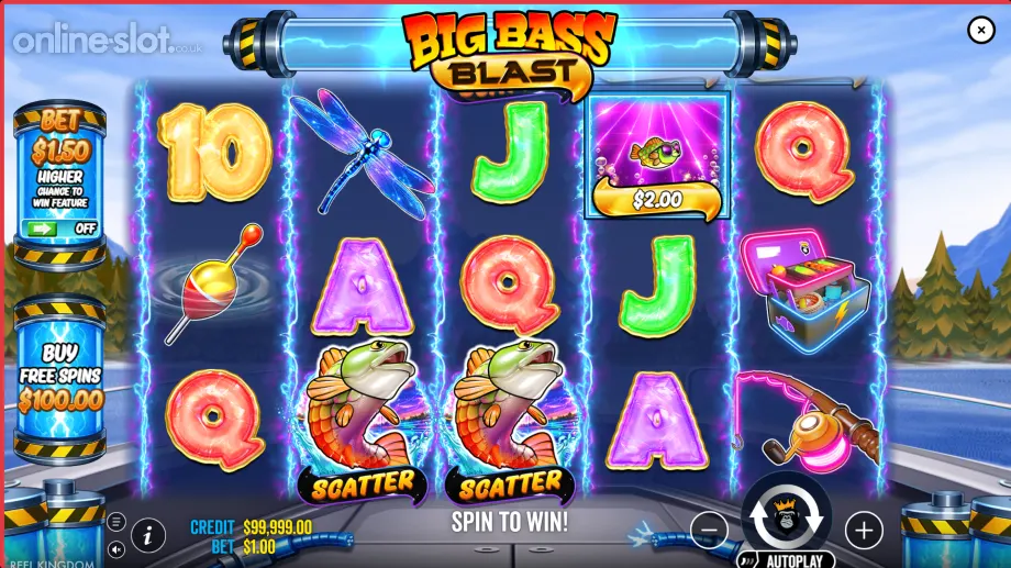 big bass blast slot base game
