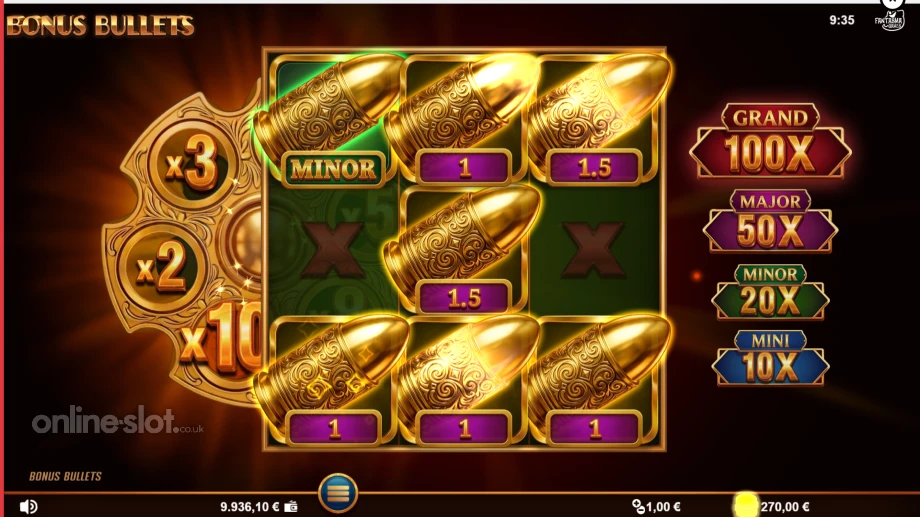 bonus bullets slot golden bullet bonus spin feature