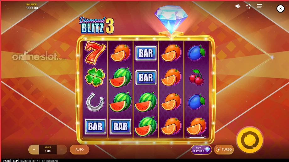diamond blitz 3 slot base game