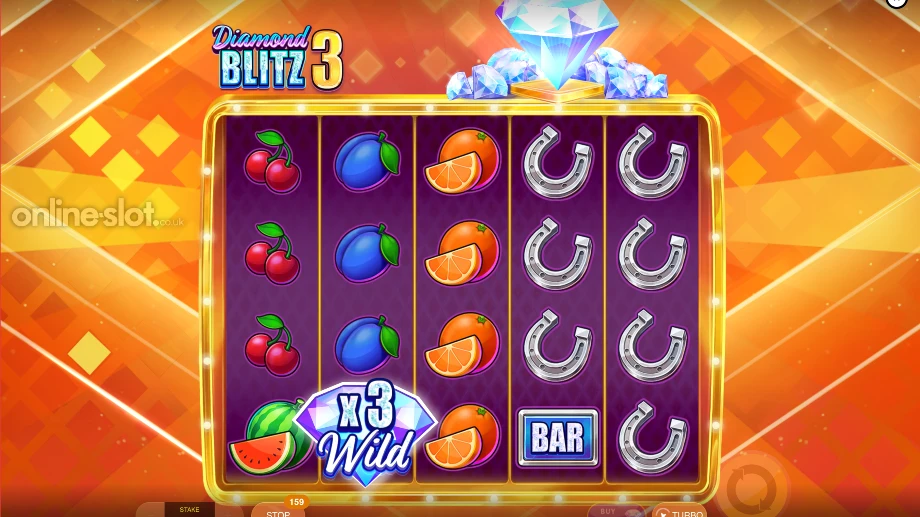 diamond blitz 3 slot moving wilds feature