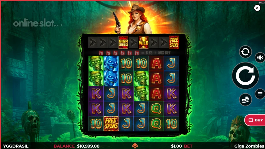 giga zombies gigablox slot base game