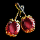 in out red gem earrings symbol