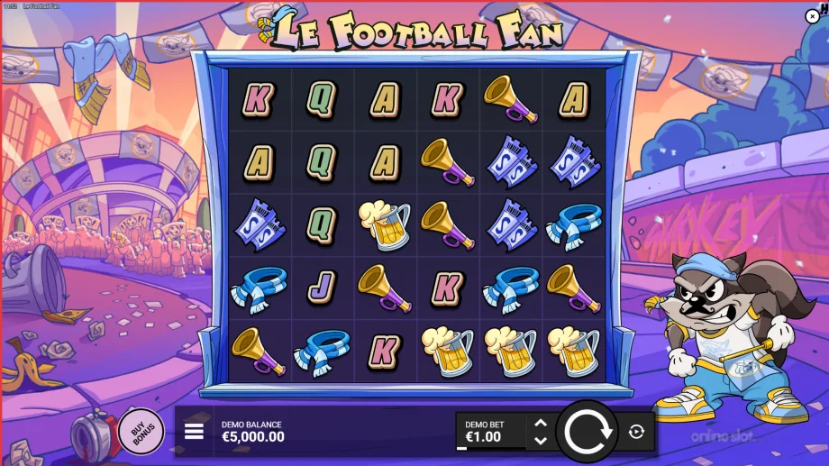 le football fan slot base game