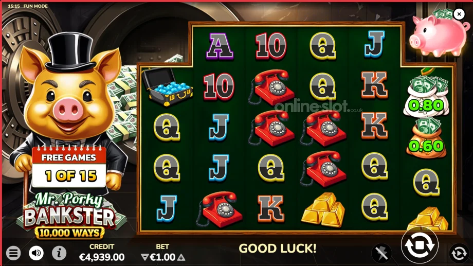 mr porky bankster slot free spins