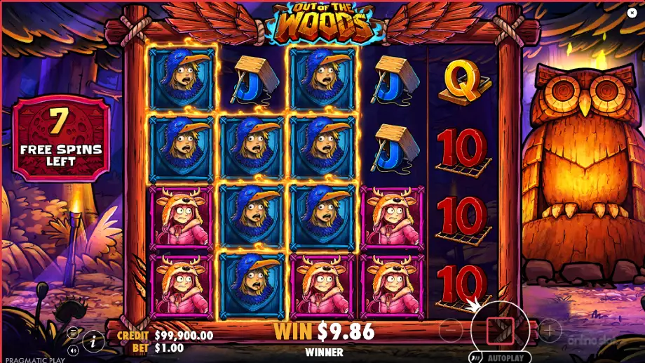 out of the woods slot free spins