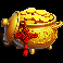 panda goes boom pot of coins symbol