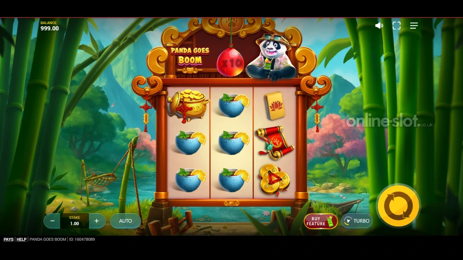 panda goes boom slot base game