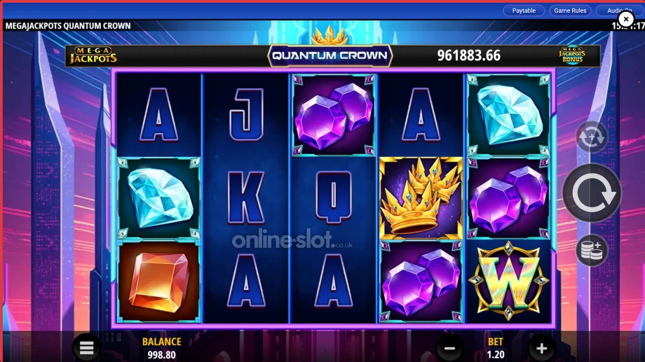 quantum crown megajackpots slot base game
