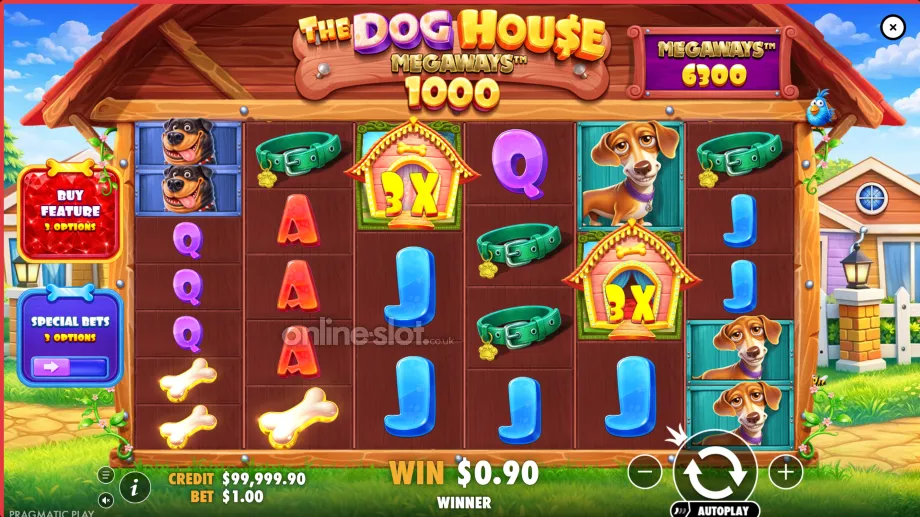 the dog house megaways 1000 slot base game