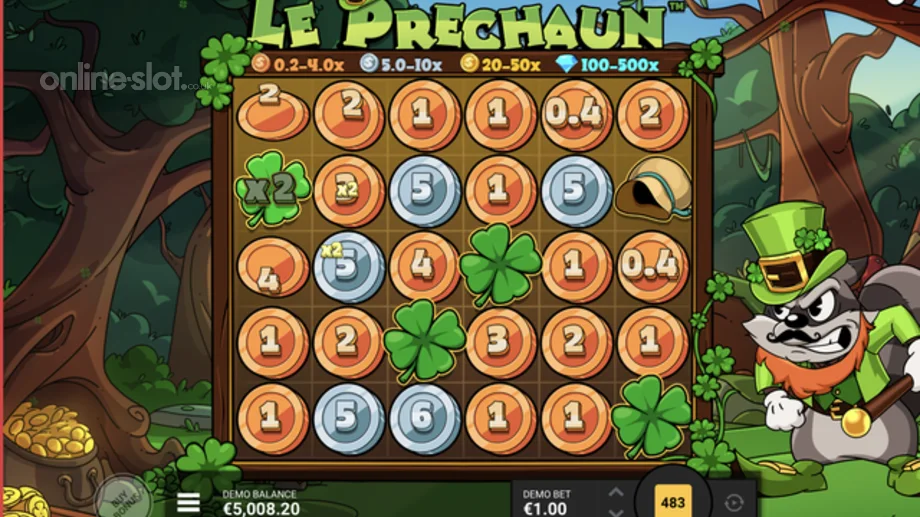 le prechaun slot golden suqares and special symbols feature