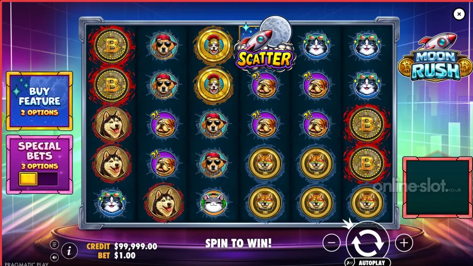 moon rush slot base game