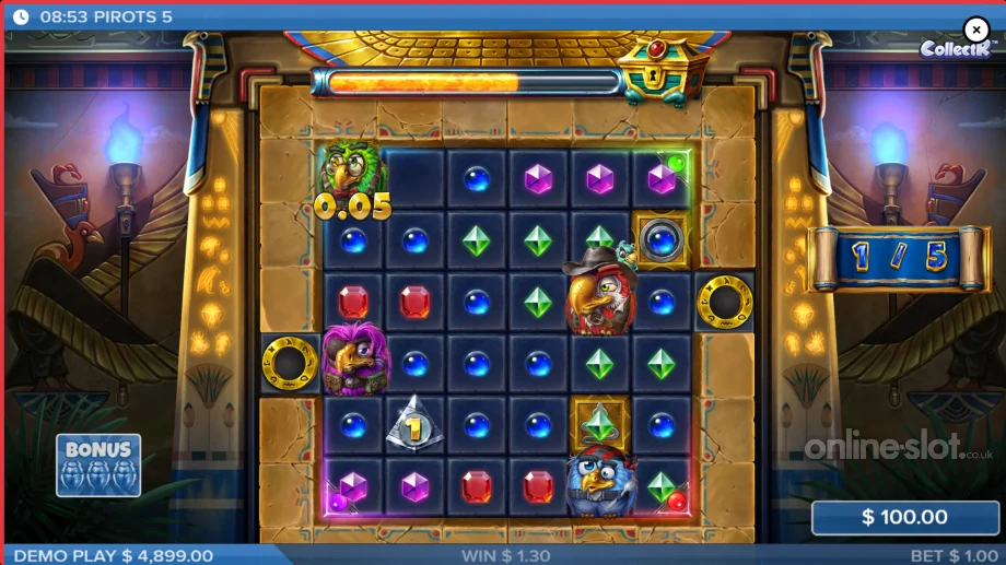 pirots 5 slot free spins