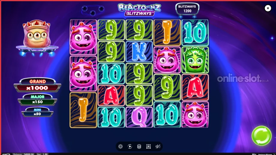 reactoonz blitzways slot base game