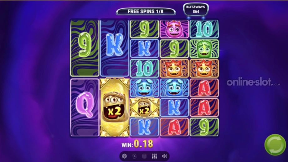 reactoonz blitzways slot free spins