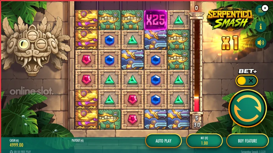 serpentico smash slot base game