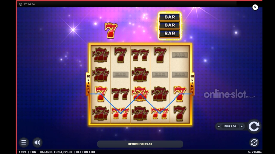 sevens v bars slot hold and win feature