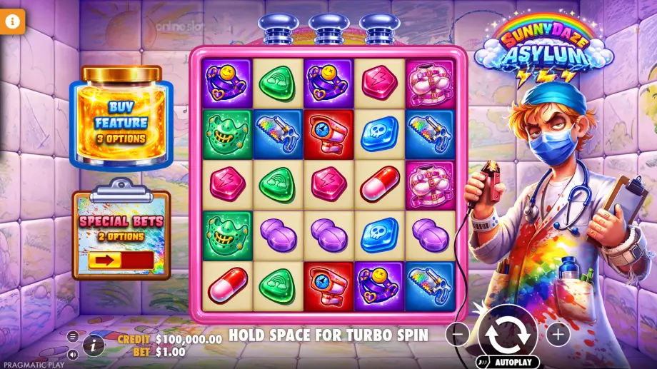 sunnydaze asylum slot base game