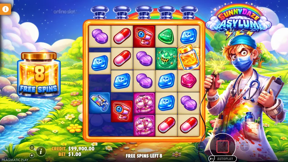 sunnydaze asylum slot free spins