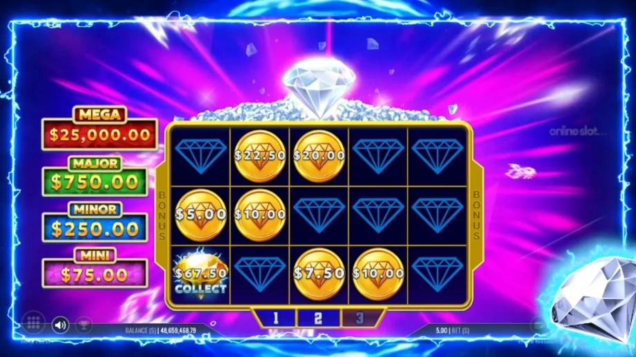 super diamond charge slot hold and win