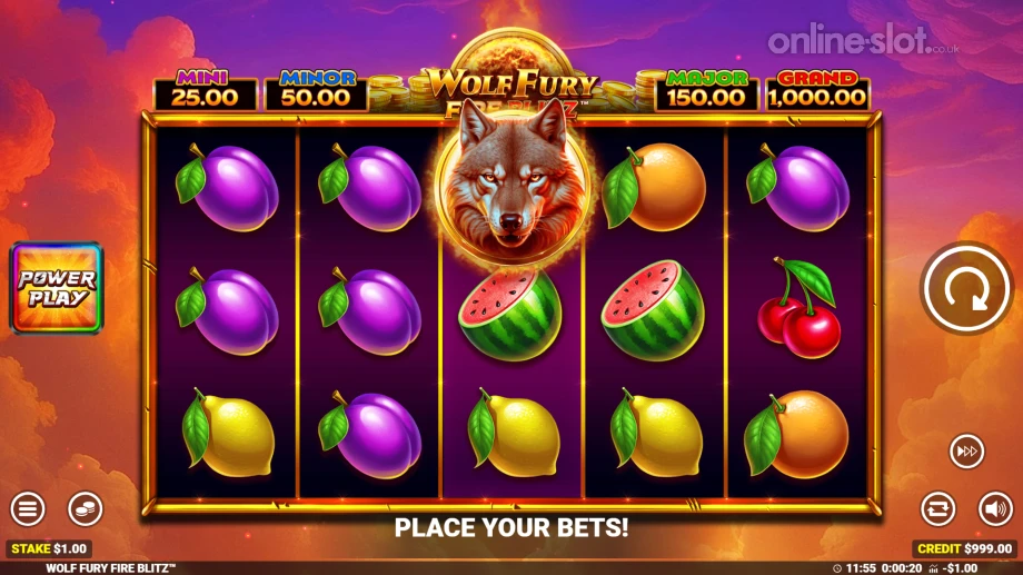 wolf fury fire blitz slot base game