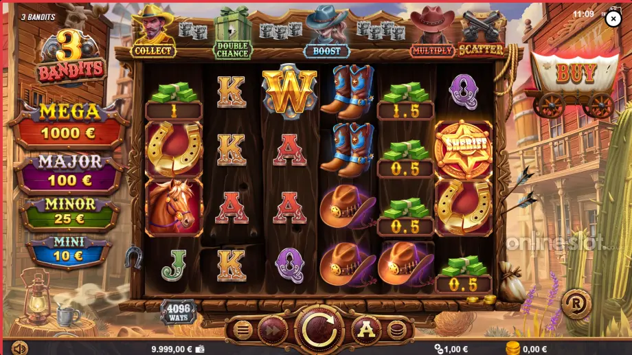 3 bandits slot base game