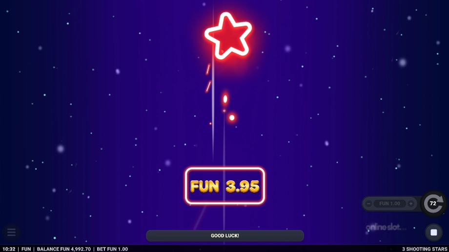 3 shooting stars slot shooting star