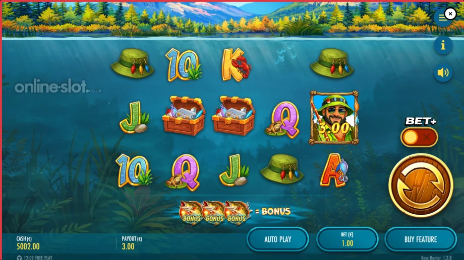bass hunter slot base game