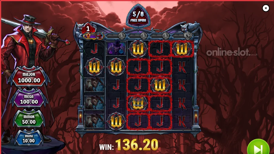 cursed moon power collection slot free spins