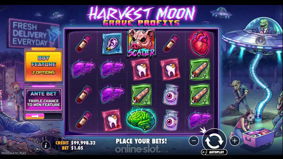 harvest moon grave profits slot base game