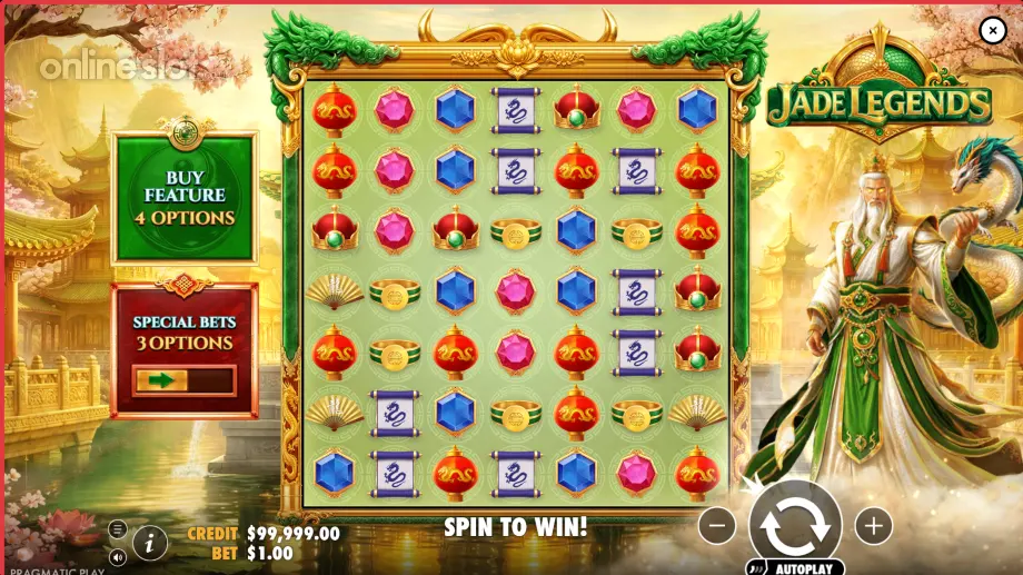 jade legends slot base game