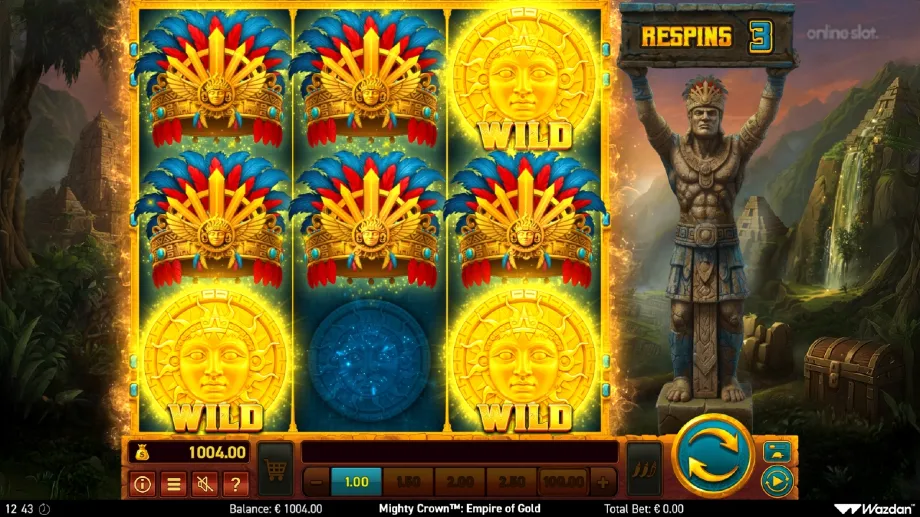 mighty crown empire of gold slot respins