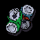 outsourced 2 crushed cans symbol