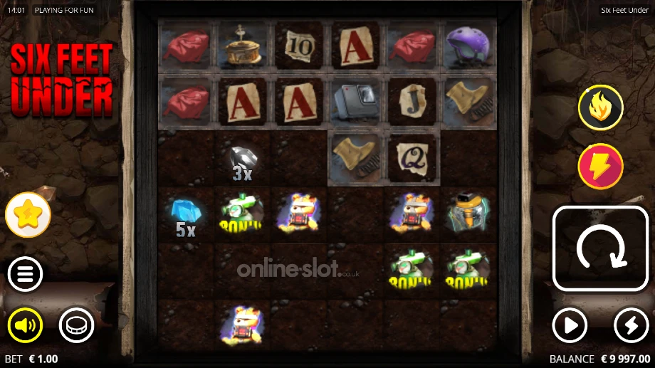 six feet under slot base game