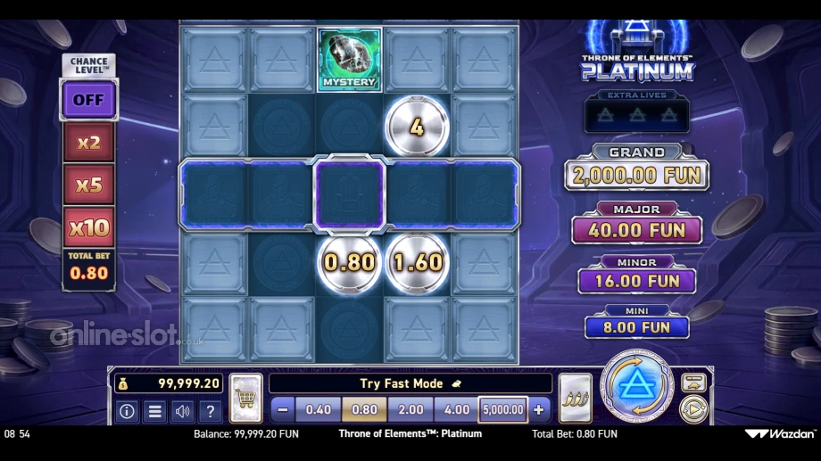 throne of elements platinum slot base game