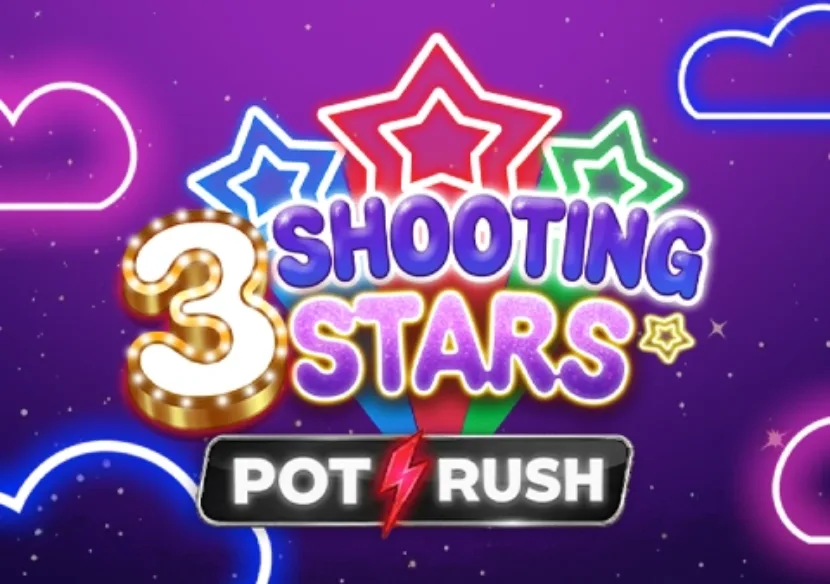 3 shooting stars slot logo