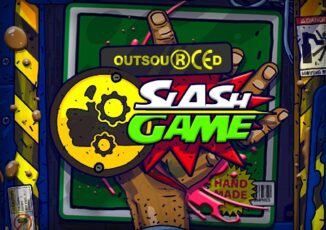 outsourced slash game slot logo
